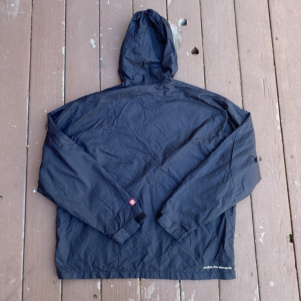 Vintage Element Skateboards Hooded Anorak Jacket Windbreaker Black XL Parka - Picture 12 of 13